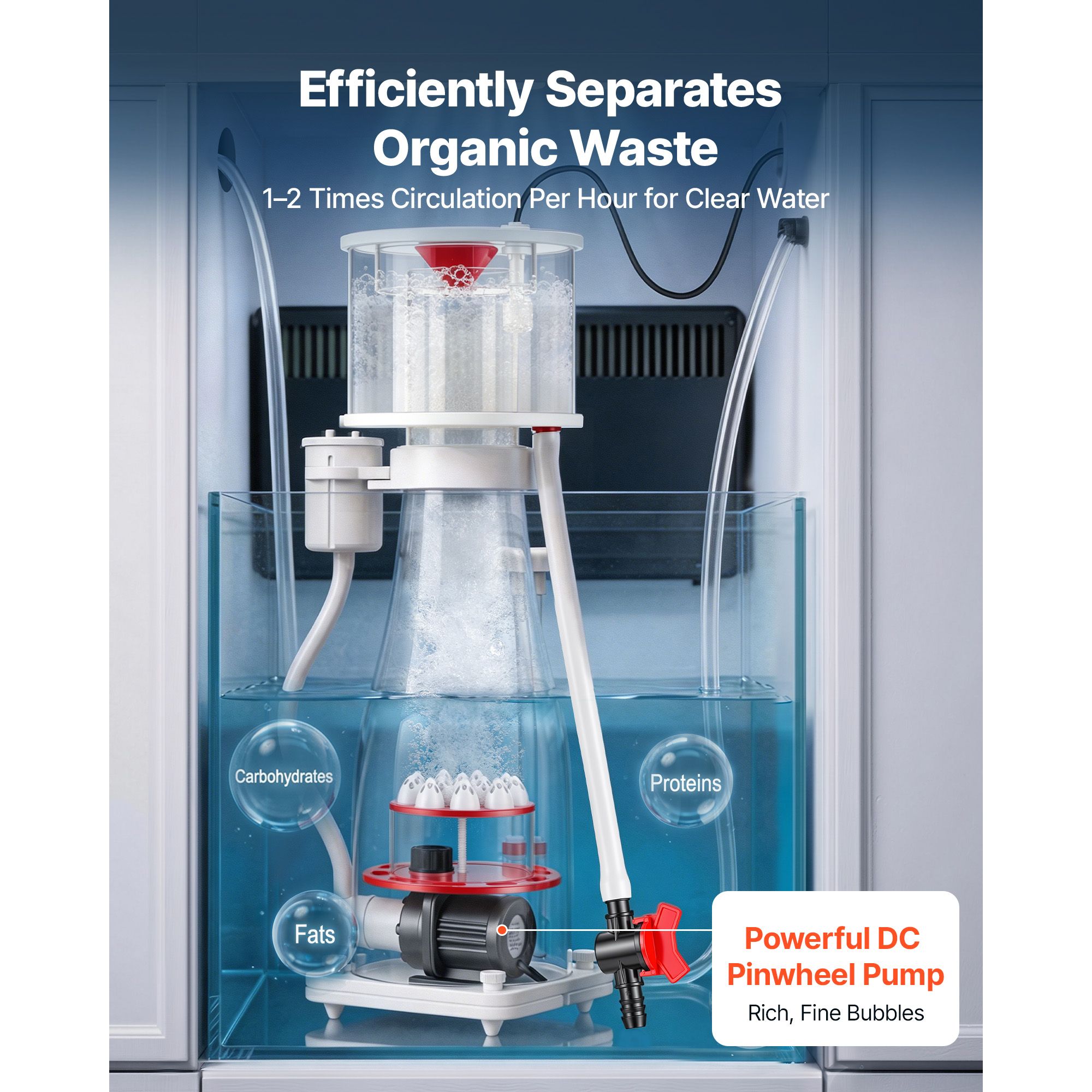 Protein Skimmer Reef - Protein Skimmer for 106-185 Gal Saltwater