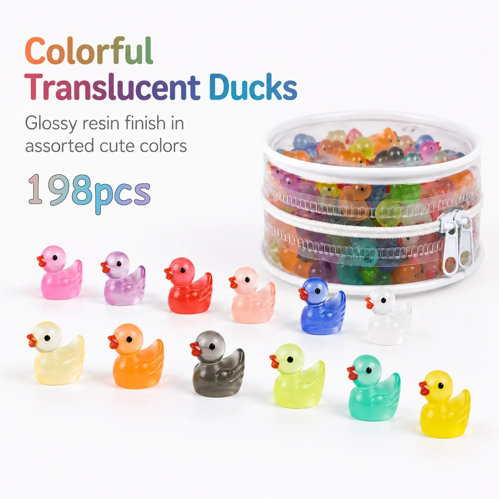Aquarium Fish Glow In The Dark - 198 Mini Glow-In-The-Dark Duck Decorations, Luminous