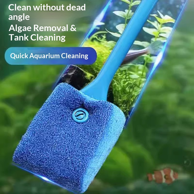 Aquarium Fish Long - Long Handle Aquarium Algae Scraper Brush