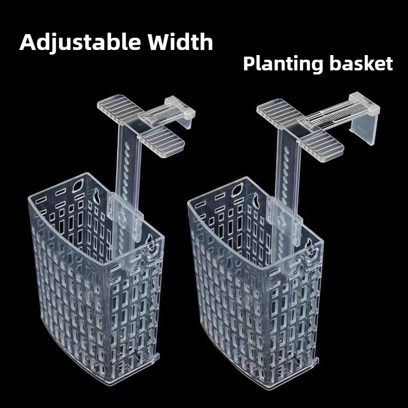 Aquarium Fish Hideout - Aquarium Plant Holder Adjustable Height Lifting