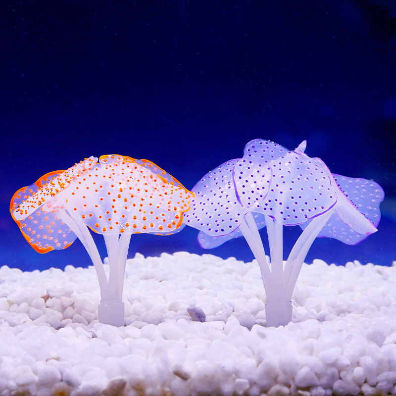 Aquarium Fish Glow In The Dark - Silicone Coral Aquarium Ornament Simulation Sea