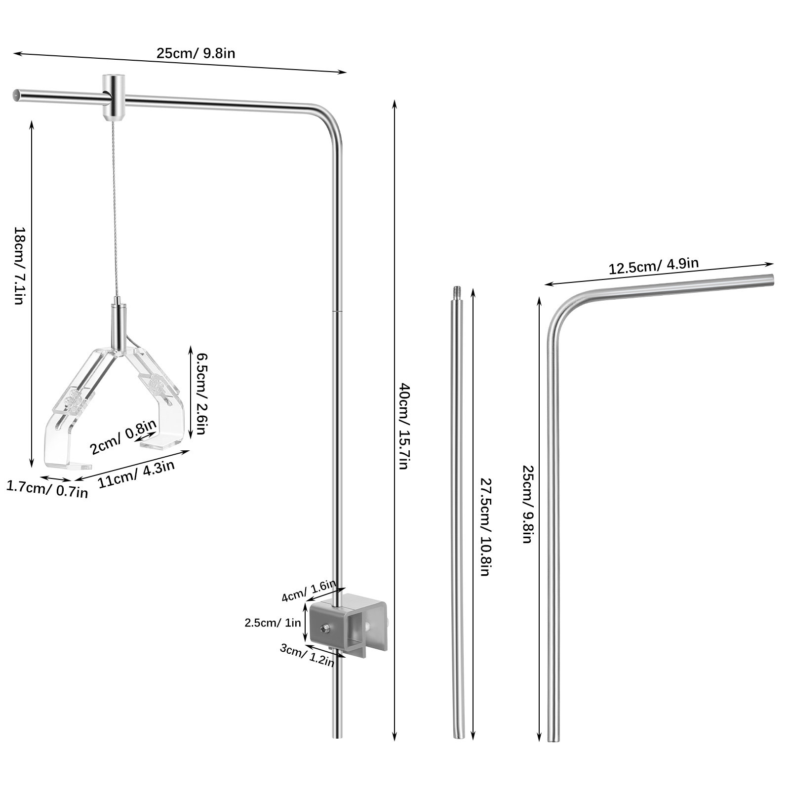 2Pcs Aquarium Lamp Holder Supp - Aquarium Fish Lamp 评论和价格