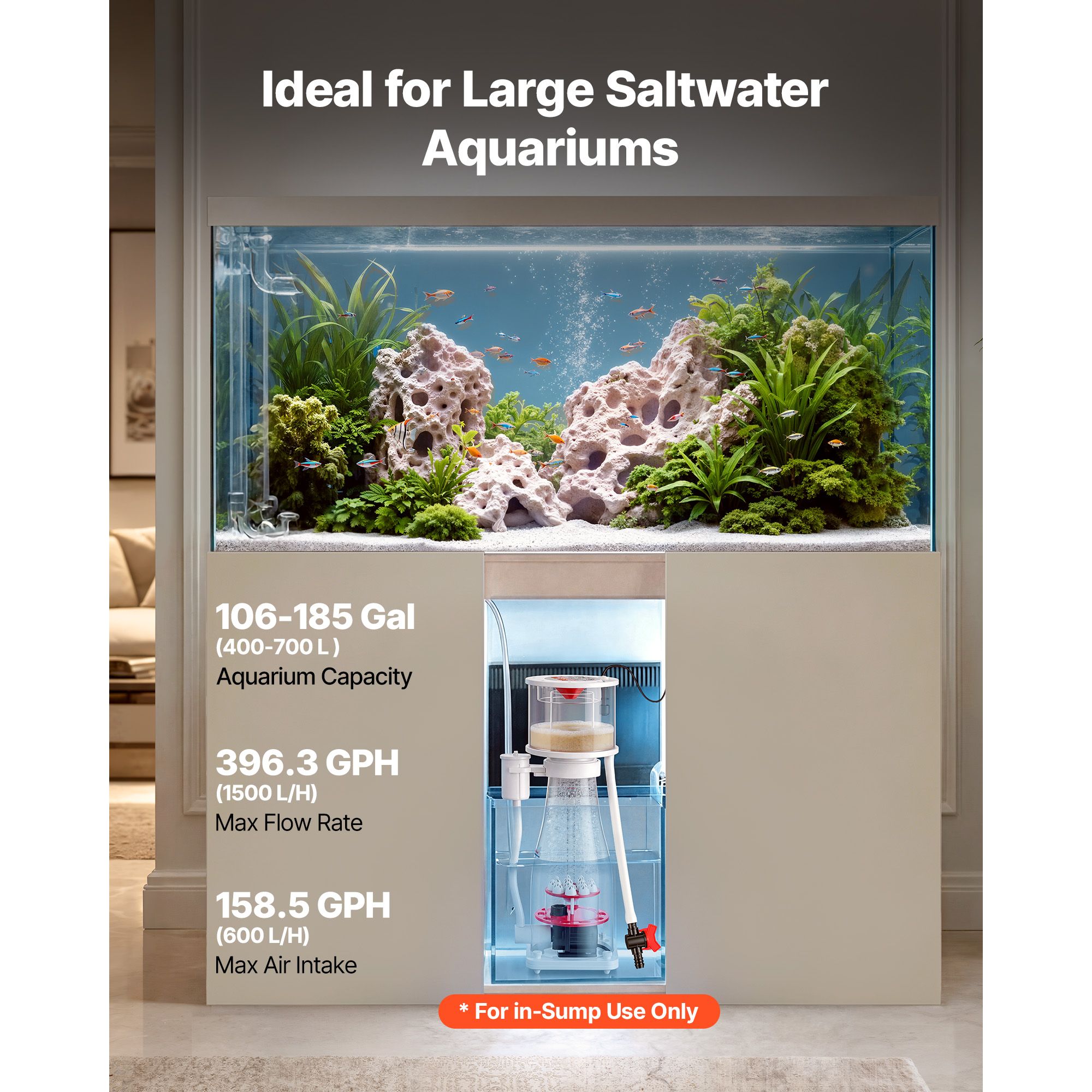 Protein Skimmer for 106-185 Ga - Protein Skimmer Reef 评论和价格