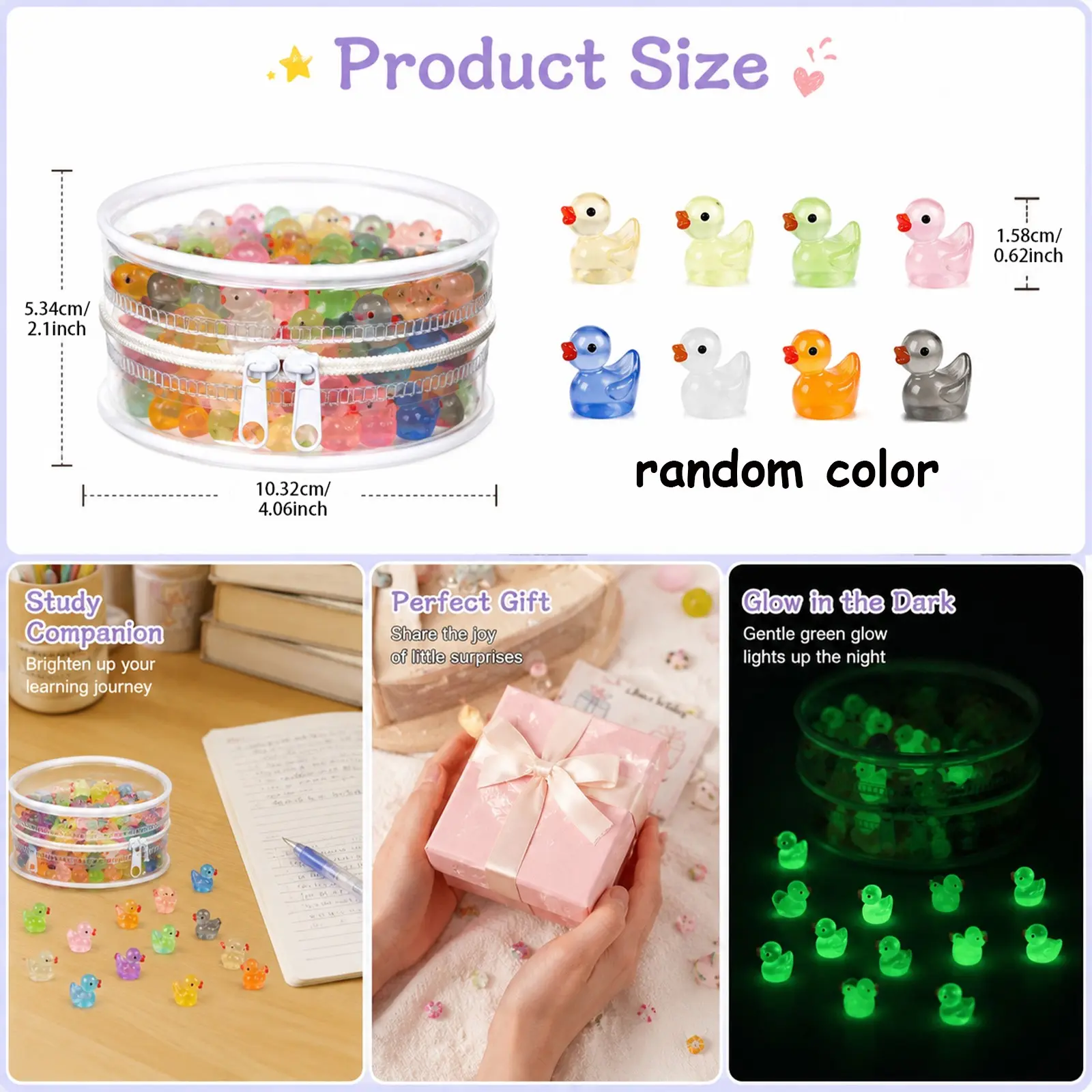 198 Mini Glow-In-The-Dark Duck - Aquarium Fish Glow In The Dark 评论和价格