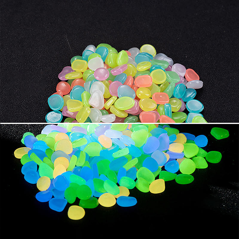 C 100pcs Garden Decor Luminous - Aquarium Fish Glow In The Dark 评论和价格