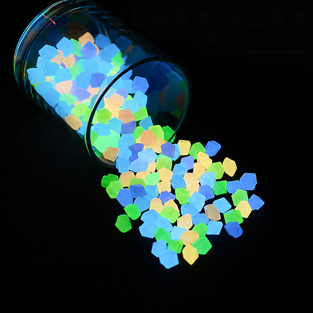 100pcs 14*11mm Dark Pebbles Pe - Aquarium Fish Glow In The Dark 评论和价格