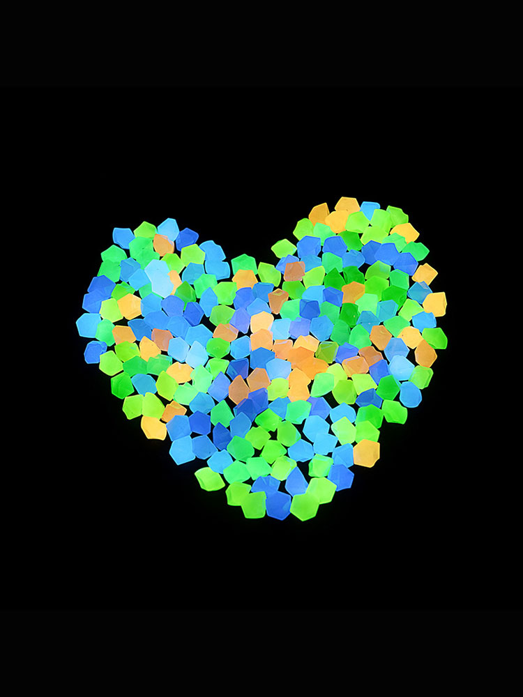100pcs 14*11mm Dark Pebbles Pe - Aquarium Fish Glow In The Dark 评论和价格
