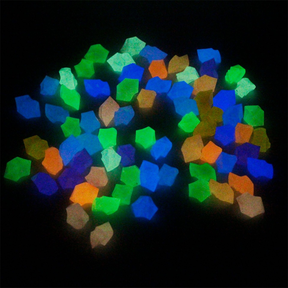 100pcs 14*11mm Dark Pebbles Pe - Aquarium Fish Glow In The Dark 评论和价格