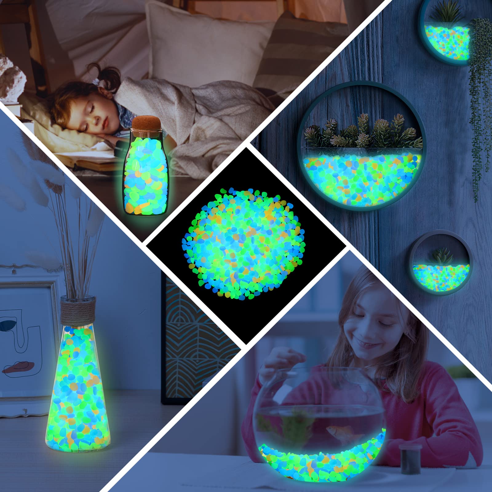 200Pcs Glow in the Dark Garden - Aquarium Fish Glow In The Dark 评论和价格