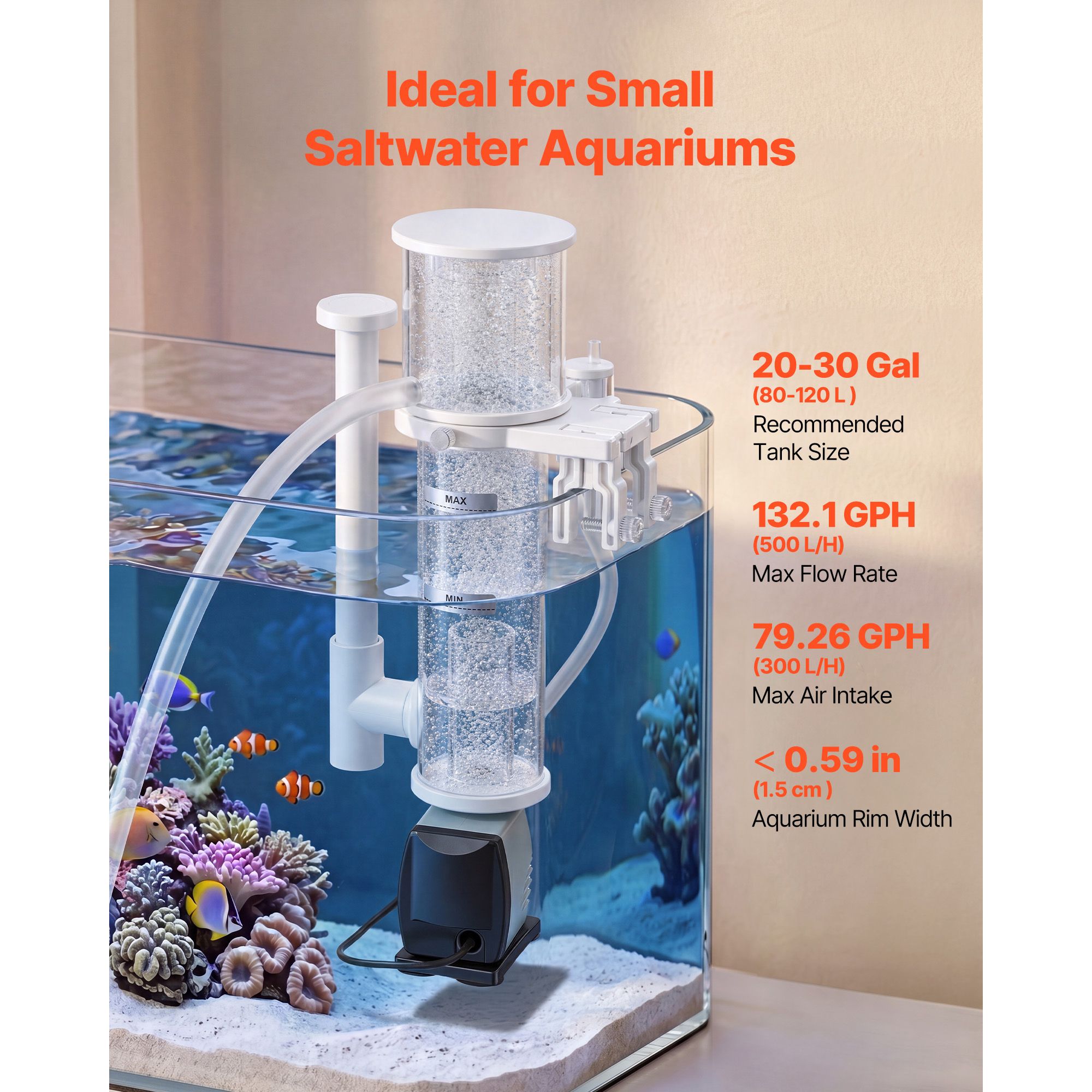 Protein Skimmer for 20-30 Gal  - Protein Skimmer Reef 评论和价格