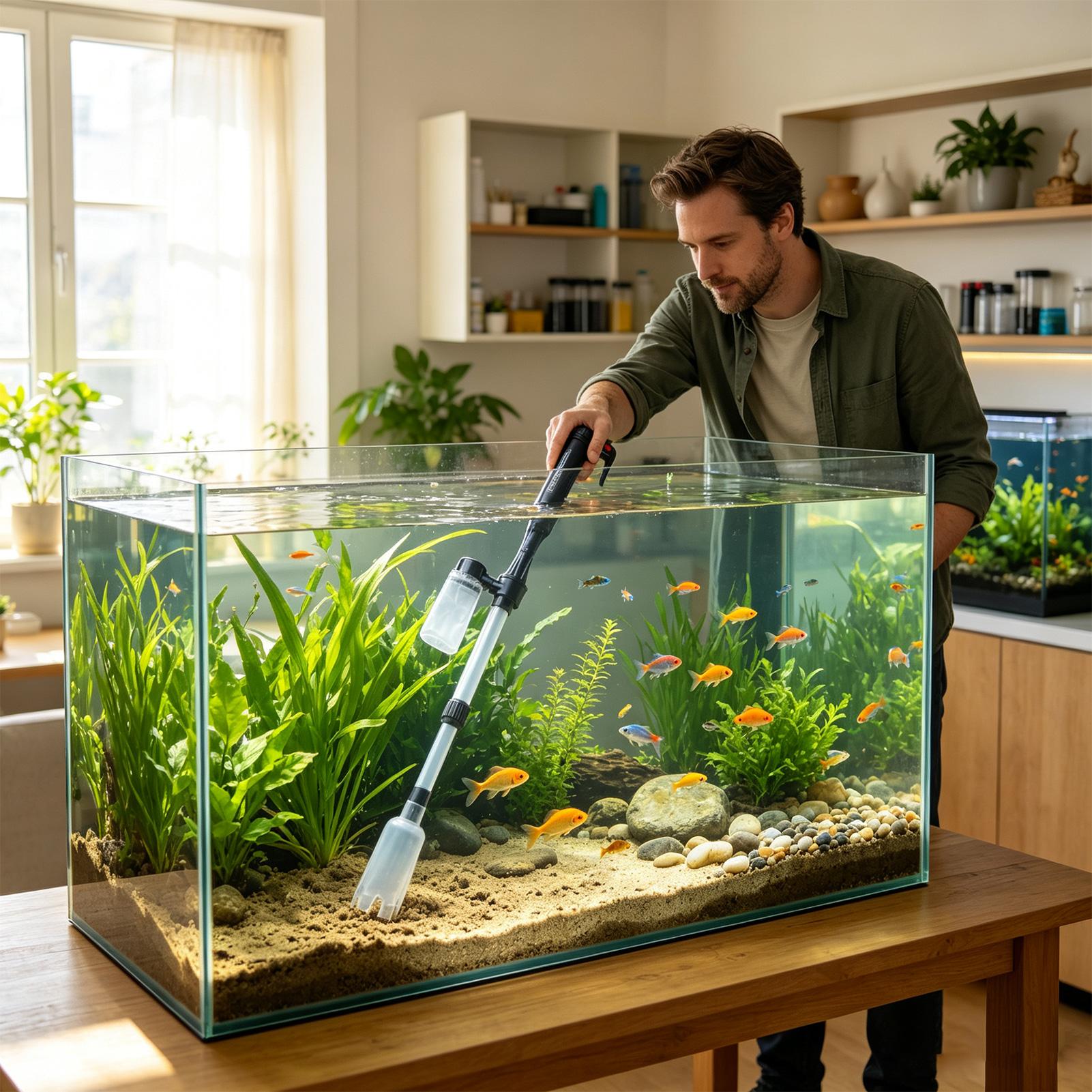 Aquarium Vacuum Adjustable Tel - Aquarium Fish Background 评论和价格
