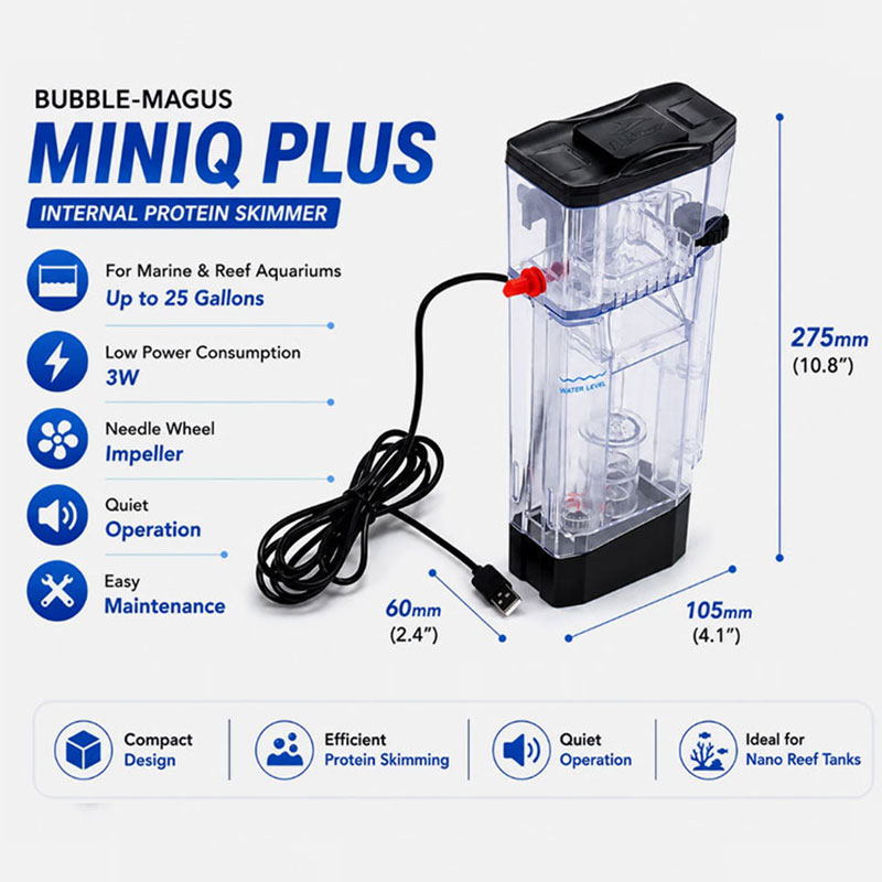 Bubble Magus MiniQ Plus Nano R - Protein Skimmer Reef 评论和价格