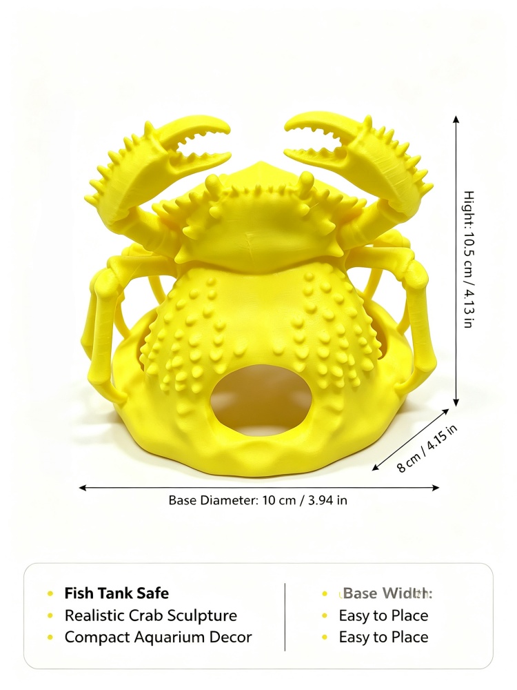 Crab-shaped aquarium decoratio - Aquarium Fish Yellow 评论和价格