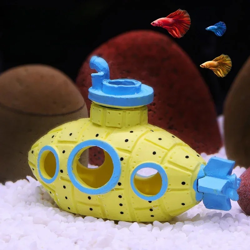 Resin Submarine Ornaments Aqua - Aquarium Fish Hide 评论和价格