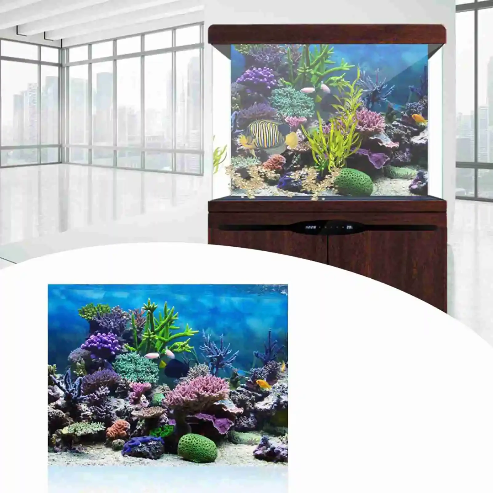 3D Aquarium Landscape Poster R - Aquarium Fish Background 评论和价格