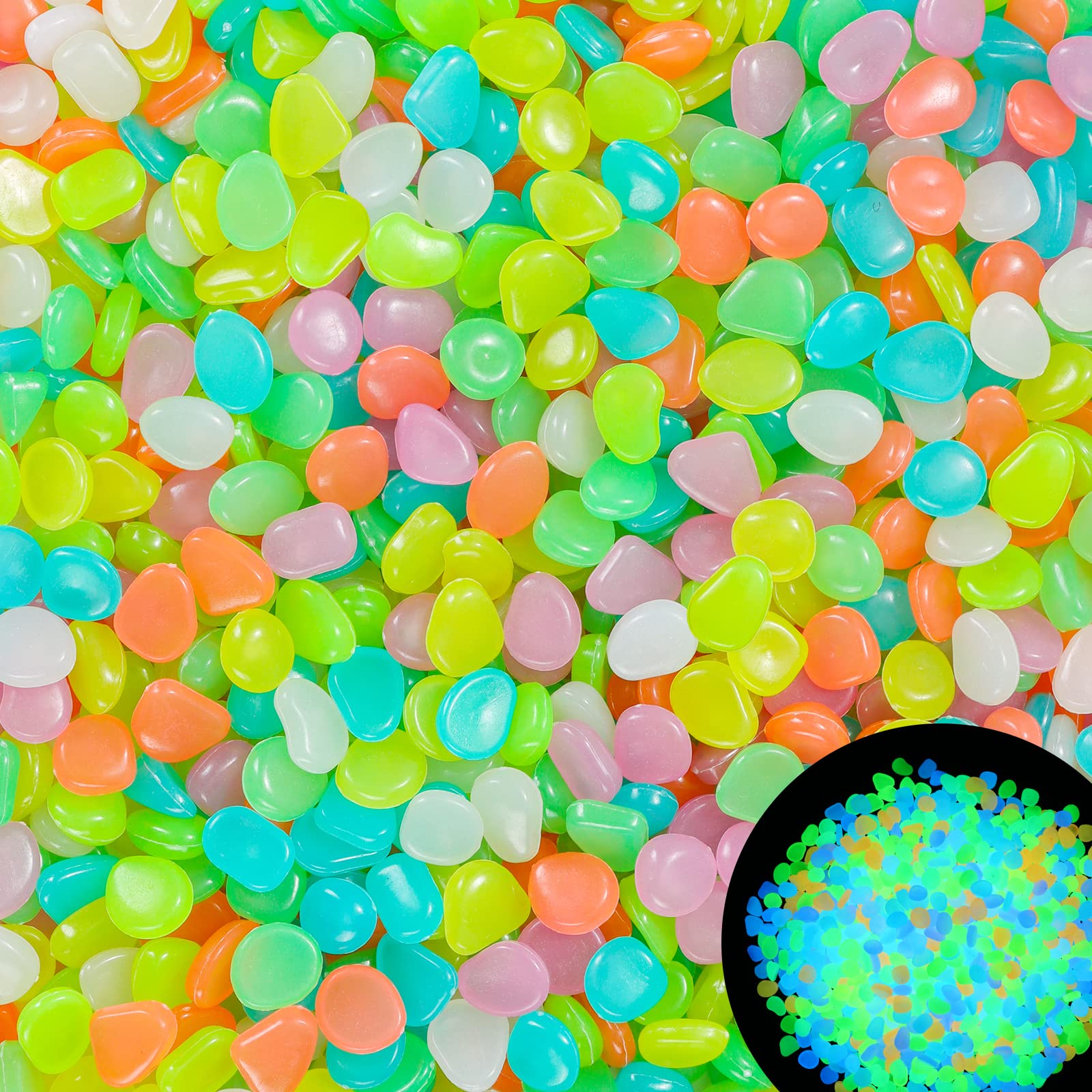 100Pcs Glow in the Dark Garden - Aquarium Fish Glow In The Dark 评论和价格