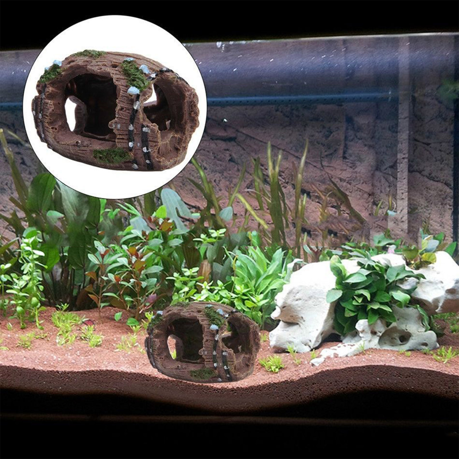 Resin Aquarium Ornaments Decor - Aquarium Fish Hide 评论和价格