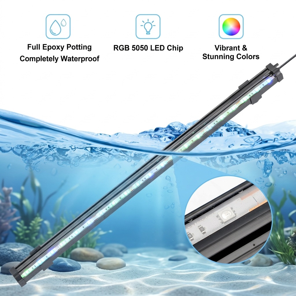 USB LED Aquarium Air Bubble Li - Aquarium Fish Lamp 评论和价格
