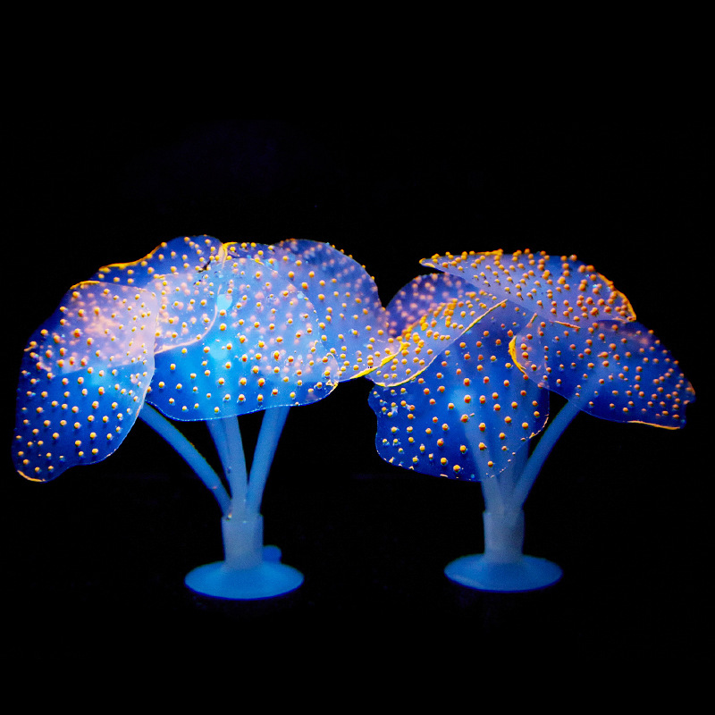 Silicone Coral Aquarium Orname - Aquarium Fish Glow In The Dark 评论和价格